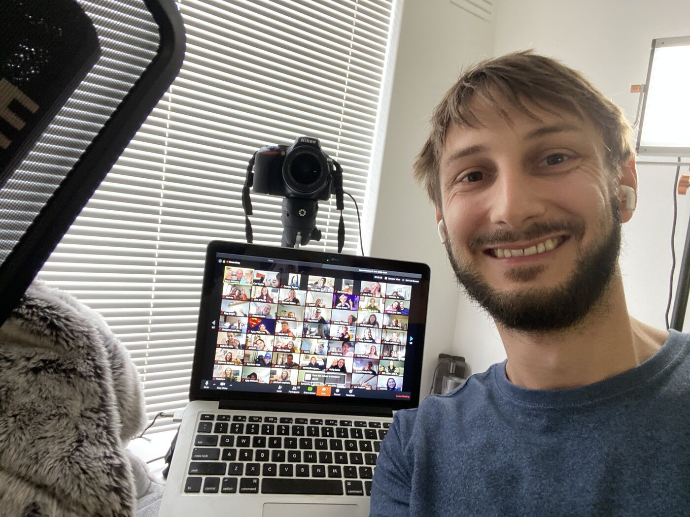 Carl Taylor running a live webinar with a packed Zoom room of attendees